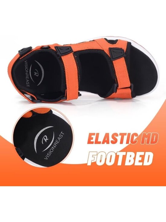 Men\'s Orange Athletic Sandals Open Toe Hiking Outdoor Non-slip Sandals Casual main image 5